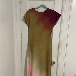 Elegant Multicolor Ombre Dress